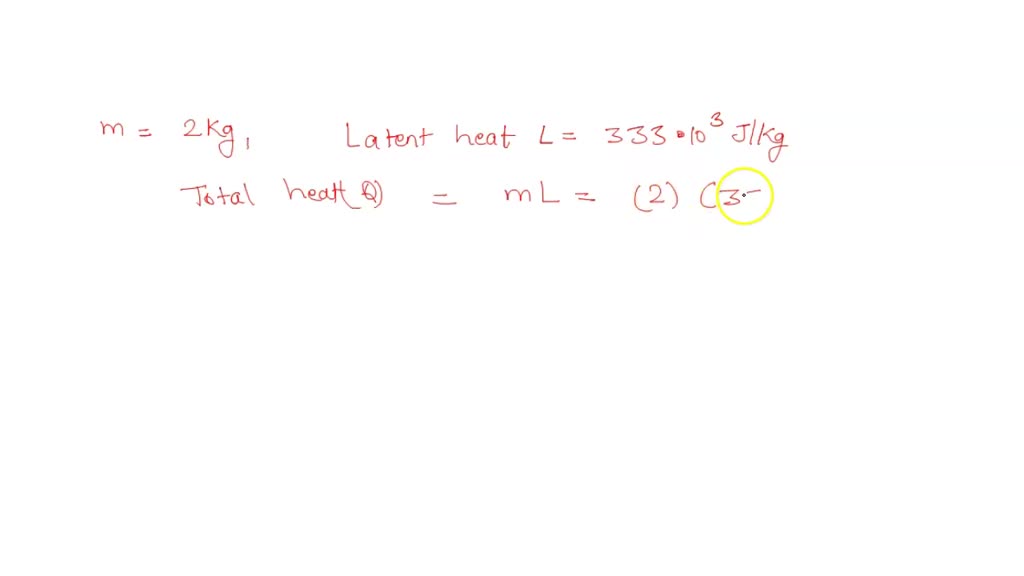 SOLVED A 2 kg block of ice at 0 degrees Celsius is completely melted