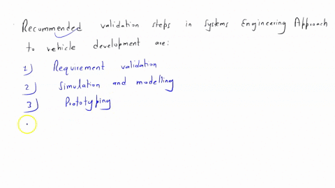 what-are-the-recomended-validation-steps-in-the-systems-engineering-approach-to-vehicle-development