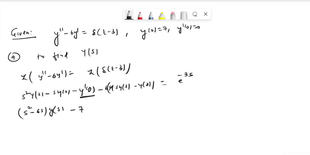 SOLVED: Consider the following initial value problem, in which an input ...