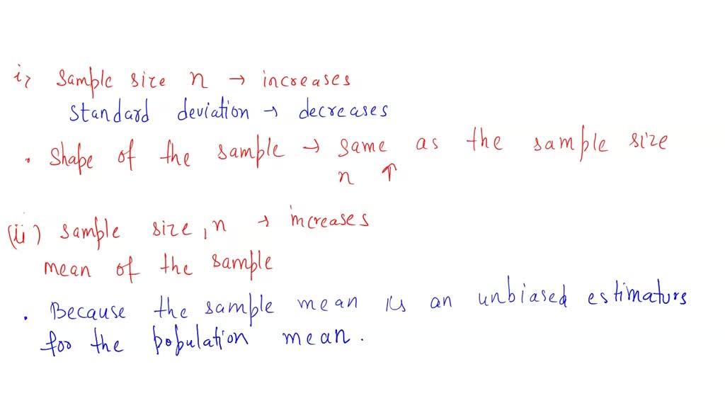 SOLVED: #5.What happens to the shape of a distribution of sample means ...