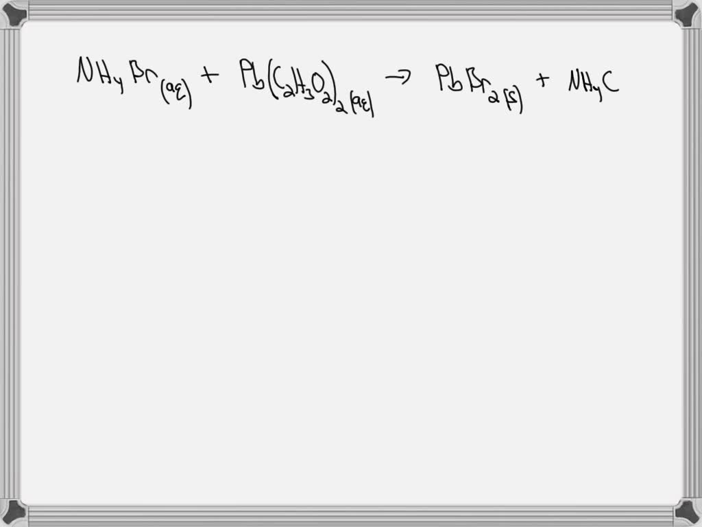 SOLVED Complete and balance the molecular equation for the reaction of