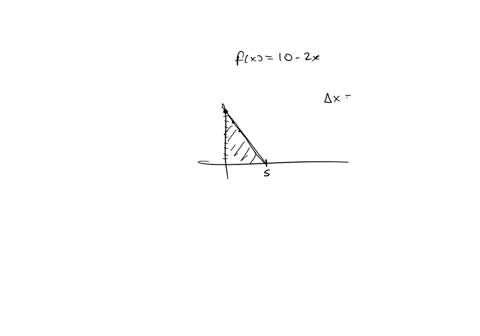 let-fx10-2x-a-sketch-the-region-r-under-the-graph-of-f-on-the-interval-05-and-find-its-exact-area-using-geometry-b-use-a-riemann-sum-with-five-subintervals-of-equal-length-n5-to-approximate-60091