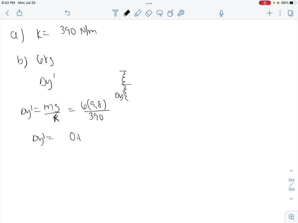 SOLVED Review' Constants A6.9 kg mass hanging from spring scale slowiy