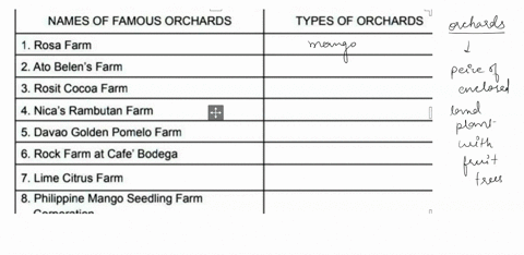 type-of-orchard-of-nicas-rambutan-farm-direction-identify-the-type-of-each-famous-orchard-listed-below-write-the-answers-in-your-notebook-names-of-famous-orchards-types-of-orchards-rosa-farm-12163