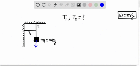 a-block-of-mass-m-10kg-is-suspended-with-the-help-of-three-strings-as-shown-in-the-figure-find-the-tension-t1-and-t2-6_-a-block-of-mass-m-10-kg-is-suspended-with-the-help-of-three-strings-as-37247