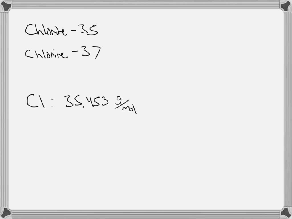 how to calculate relative atomic mass of chlorine isotopes