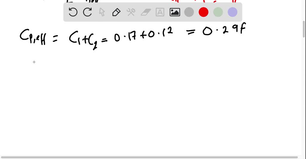 SOLVED: In parallel, to find equivalent capacitance, we simply sum the ...