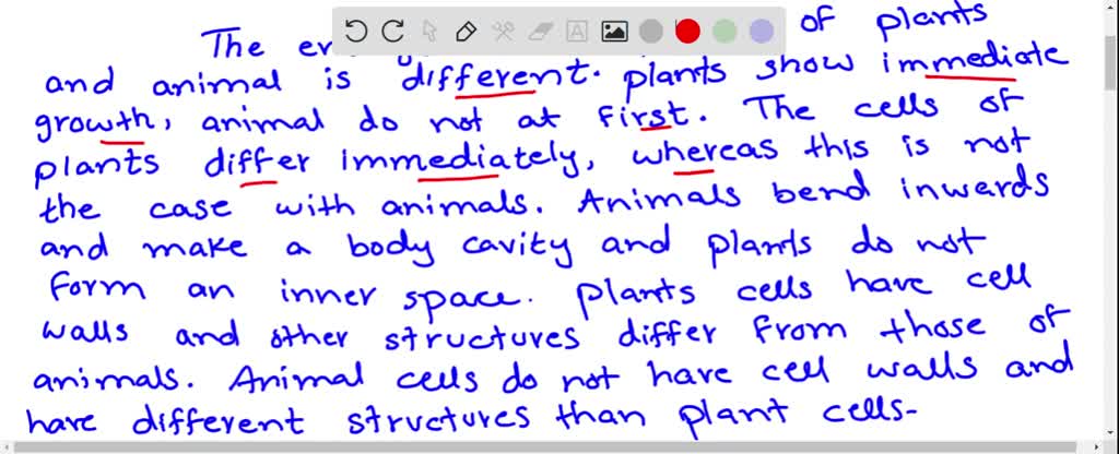SOLVED: how is plant development different from animal development? This is  a plant physiology course Simplified version please of how plants are  different in their development. Thanks