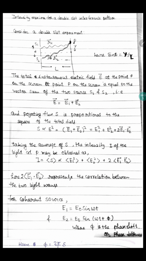 a-derive-an-expression-for-determining-where-the-intensity-maxima-for-double-slit-interference-pattern-are-located-above-and-below-the-central-maximum-b-derive-an-expression-giving-the-inten-13449