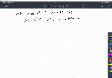 find-an-equation-of-the-tangent-line-to-the-curve-at-the-point-1-1e-yx4e-x-42525