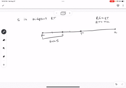 find-y-if-s-is-the-midpoint-of-segment-rt-t-is-midpoint-of-segment-ru-rs-6x5-st8x-1-and-tu11y13-77795