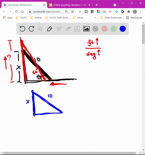 a-10-ft-ladder-leans-against-a-wall-at-an-angle-theta-with-the-horizontal-as-shown-in-the-accompanying-figure-the-top-of-the-ladder-is-x-feet-above-the-ground-if-the-bottom-of-the-ladder-is-pushed-t-2