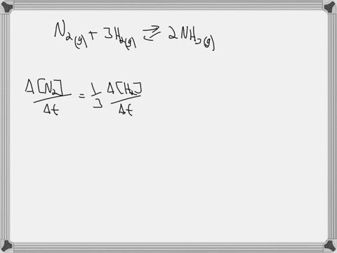 ammonia-is-manufactured-in-large-amounts-by-the-reaction-n2-g-3-h2-g-2-nh3-g-how-is-the-rate-of-formation-of-nh3-relate-to-the-rate-of-consumption-of-n2-if-h2-t-48-x-10-6-molls-what-is-the-v-87133