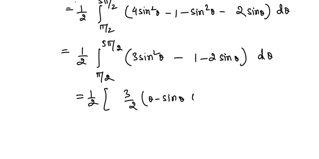 SOLVED: Find the area lying outside r=2sinθ and inside r=1+sinθ