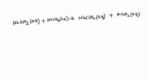 write-a-net-ionic-equation-for-the-reaction-that-takes-place-when-a-solution-of-sodium-nitrite-is-mixed-with-one-perchloric-acid-67303