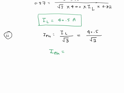 question-8-aa-3-phase-motor-operating-off-a-400vsystem-is-developing-20kw-at-an-efficiency-of-087-pu-and-a-power-factor-of-082-calculate-i-the-line-current-ii-the-phase-current-if-the-windin-95656
