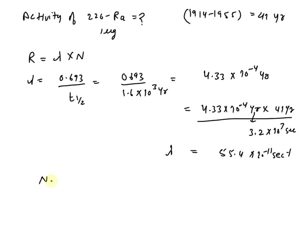 (a) If exactly 1.00 μg of 226Ra was used to paint the glow-in-the-dark ...