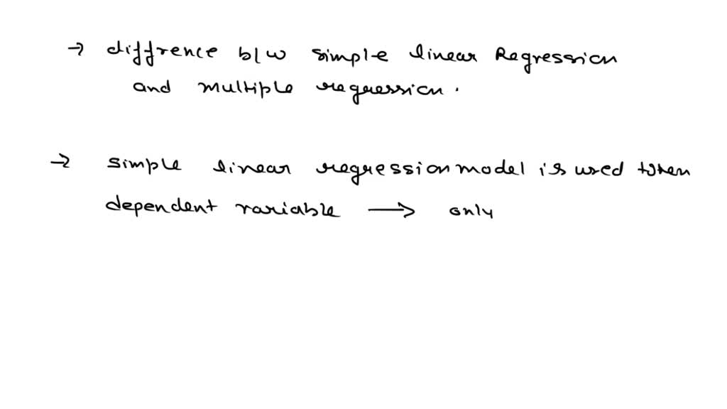 SOLVED: What is the difference between regression analysis and multiple ...