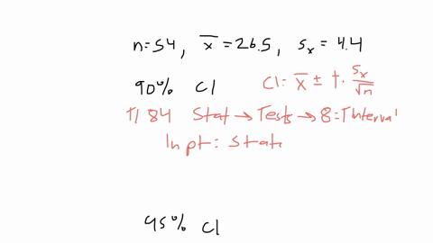a-simple-random-sample-with-n-54-provided-a-sample-mean-of-265-and-a-sample-standard-deviation-of-44-round-your-answers-to-one-decimal-place-a-develop-a-90-confidence-interval-for-the-popula-76312