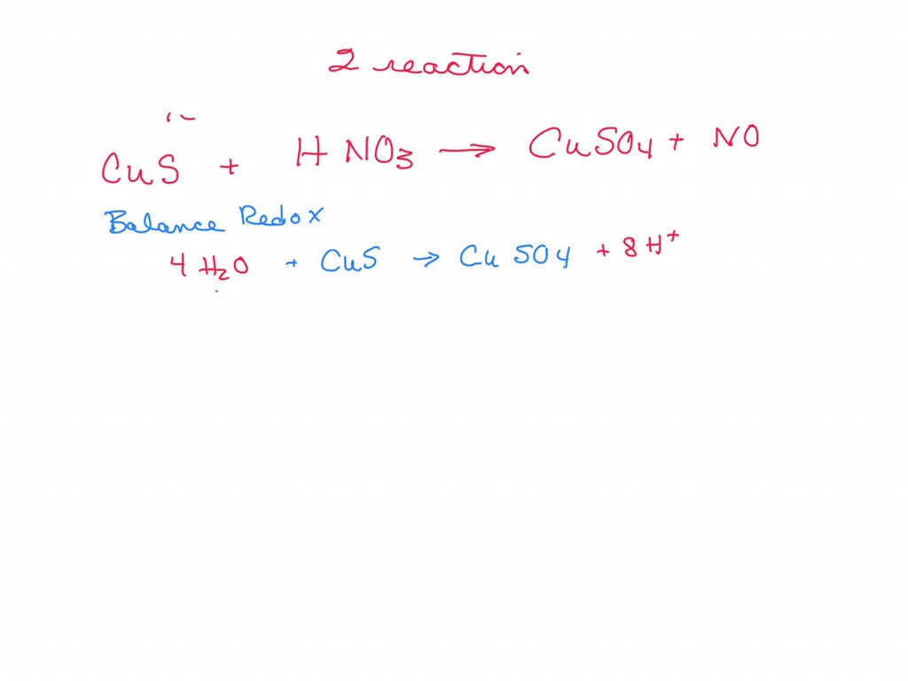 SOLVED: 7. Copper (II) sulfide is dissolved into excess concentrated ...