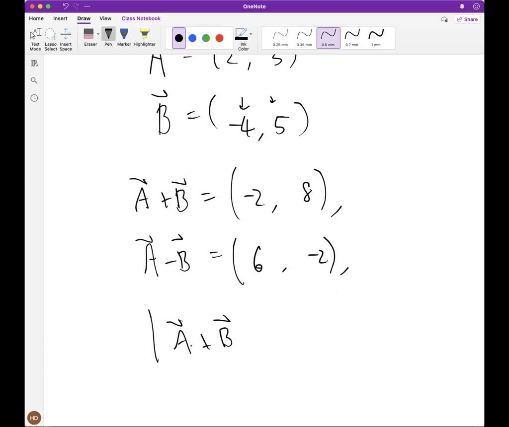 Solved Consider Vectors Aâƒ— 20Î¹ 30j And Bâƒ— 40Î¹ 50j 1 Calculate Aâƒ 2455