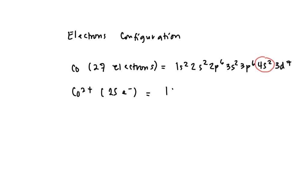 SOLVED How Many Unpaired Electrons Are There On A Co2 Ion