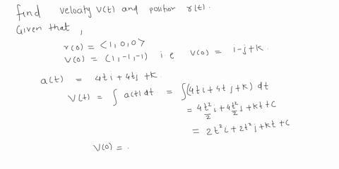 a-moving-particle-starts-at-an-initial-positionr0-1-0-0-with-initial-velocity-v0-i-jk-its-acceleration-is-at-4ti-4tjk-find-its-velocity-vt-and-positionrt-at-time-t-07846