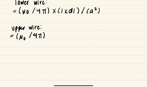 two-long-straight-wires-one-above-the-other-are-separated-by-a-distance-2a-and-are-parallel-to-the-x-axsis-let-the-y-axis-be-in-the-plane-of-the-wires-in-the-direction-from-the-lower-wire-to-the-upper