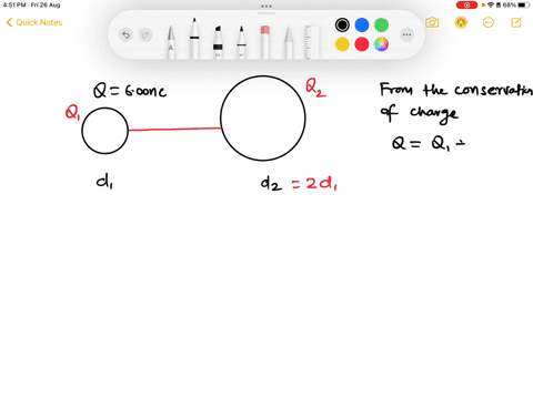 metal-sphere-1-has-a-positive-charge-of-600-nc-metal-sphere-2-which-is-twice-the-diameter-of-sphere-1-is-initially-uncharged-the-spheres-are-then-connected-together-by-a-long-thin-metal-wire-40941