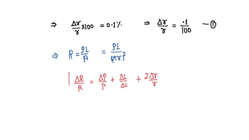 SOLVED "A copper wire is to decrease the radius by 0.1 . Calculate