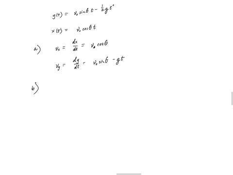 the-vertical-and-lateral-displacement-of-a-projectile-fired-from-a-cannon-are-given-by-the-equations-yt-vosinthetat-05gt2-and-xt-vocosthetat-respectively-where-vo-is-the-muzzle-velocity-and-81543