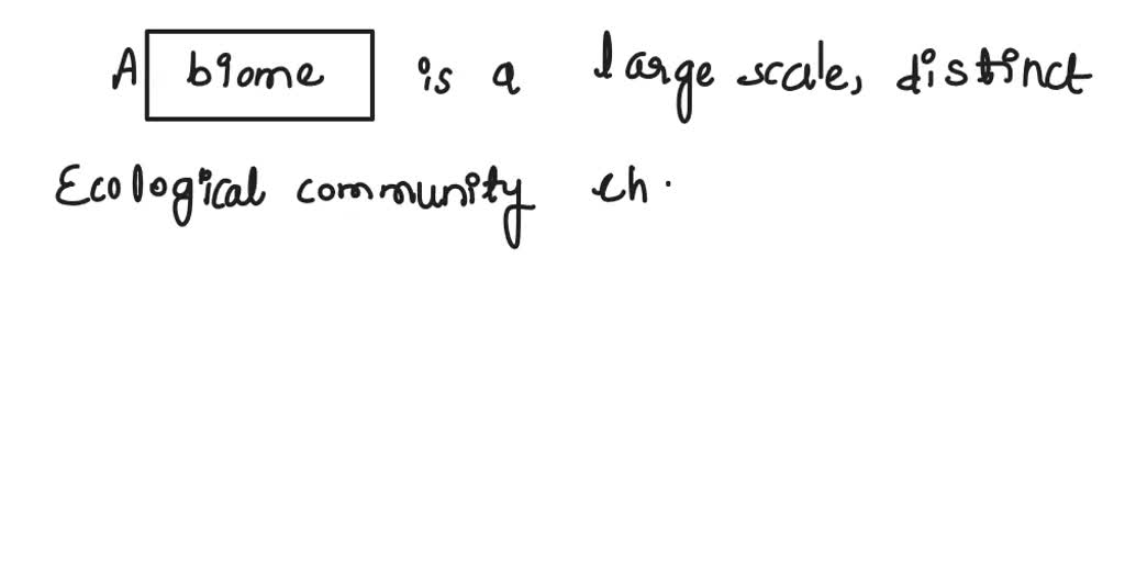 Solved define biome explain how biomes are determined by climates