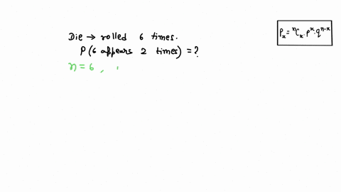 a-fair-die-is-rolled-six-times-calculate-the-probability-of-obtaining-exactly-two-6s-round-your-answer-to-four-decimal-places-14168