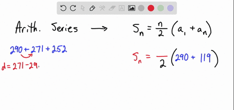 a-partial-sum-of-an-arithmetic-sequence-is-given-find-the-sum
