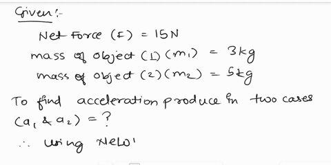 a-force-of-15n-acts-separately-on-two-bodies-of-masses-3kg-and-5kg-the-ratio-of-accelerations-produced-in-the-two-cases-will-be-95528