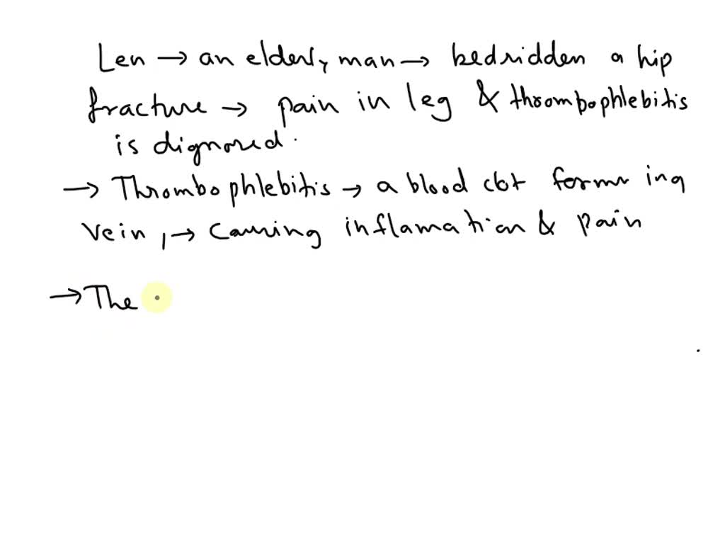SOLVED Len, an elderly man, is bedridden after a hip fracture. He