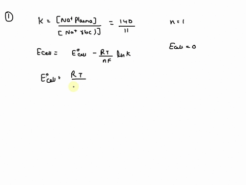 1-the-concentration-of-na-ions-in-red-blood-cells-is-11-mm-and-in-the-surrounding-plasma-is-140-mm-these-values-are-quite-different-calculate-the-potential-difference-e-at-37c-310-k-across-t-51581