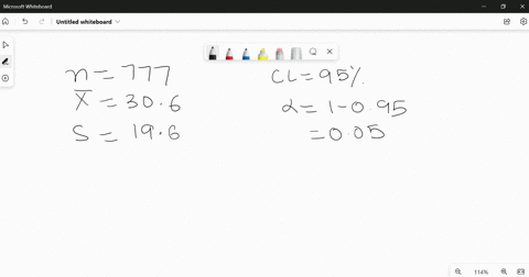 assume-that-a-sample-is-used-to-estimate-a-population-mean-find-the-95-confidence-interval-for-a-sample-of-size-777-with-a-mean-of-306-and-a-standard-deviation-of-196-enter-your-answer-as-a-65076
