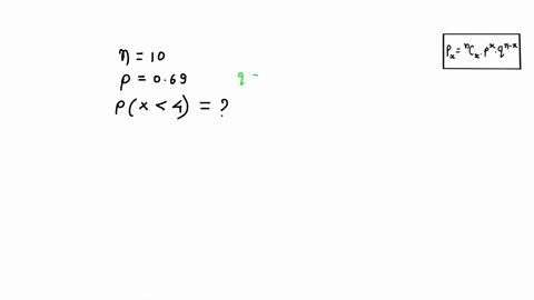 for-a-binomial-experiment-with-a-n10-trials-each-with-a-success-probability-p069-what-is-the-probability-of-obtaining-less-than-4-successes-49785