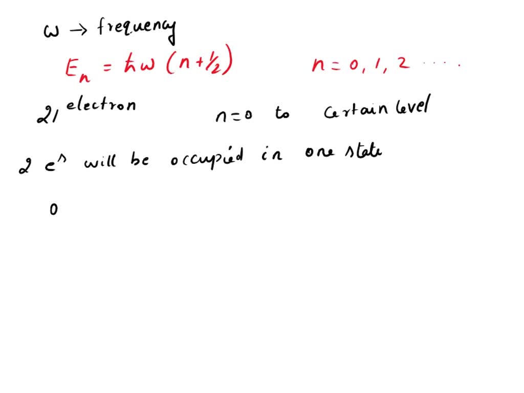 SOLVED: A quantum harmonic oscillator with frequency ω contains 21 ...