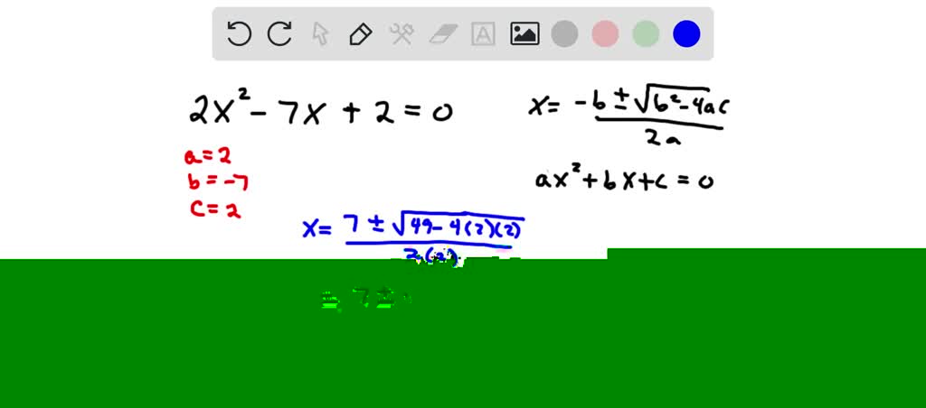 SOLVED: Use the Quadratic Formula to solve the equation. (Enter your ...