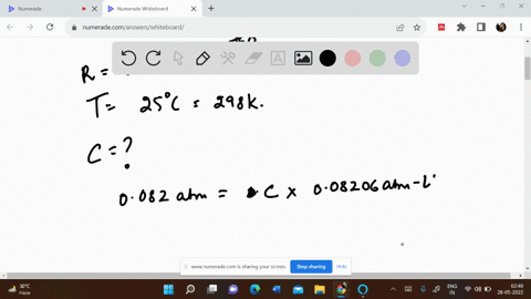 an-aqueous-solution-contains-097-gl-of-an-organic-compound-the-osmotic-pressure-of-this-solution-is-629-torr-at-25oc-what-is-the-molar-mass-of-the-compound-67884