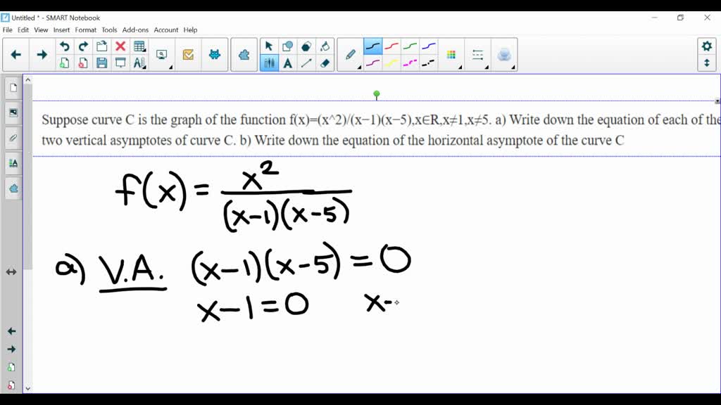 SOLVED: Suppose curve C is the graph of the function f(x)=(x^2)/(x−1)(x ...