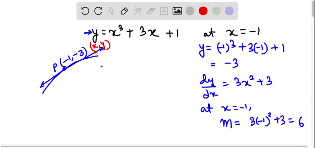 Solved 03 Find The Equation Of The Tangent And Normal To The Curve Y X3 3x 1 At X 1 4 3264