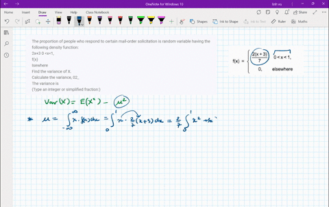 the-proportion-of-people-who-respond-to-certain-mail-order-solicitation-is-random-variable-having-the-following-density-function-2x3-0-x1-fx-isewhere-find-the-variance-of-x-calculate-the-var-62897