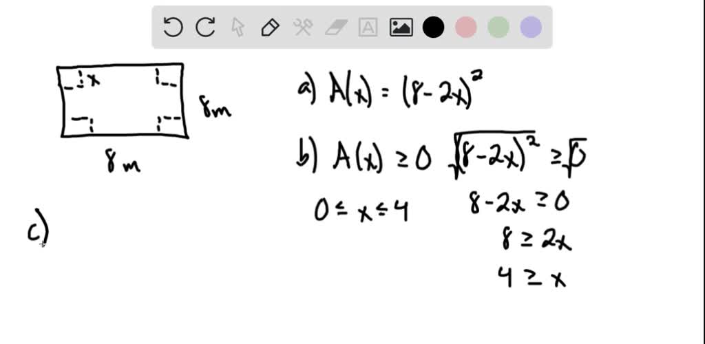 SOLVED: Geometry Corners of equal size are cut from a square with sides ...