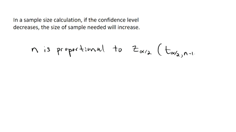 in-a-sample-size-calculation-if-the-confidence-level-decreases-the-size-of-sample-needed-will-increase-a-true-b-false-75798