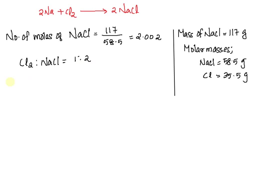 Solved How Many Grams Of Sodium Chloride Decompose To Yield 15 Grams Of Chlorine Gas 2nacl → 4463