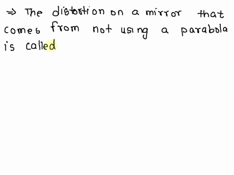 what-do-we-call-the-distortion-on-a-mirror-that-comes-from-not-using-a-parabola-44394