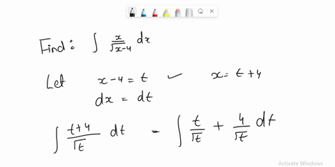 find-the-following-integrals-int-fracxsqrtx-4-d-x-27734
